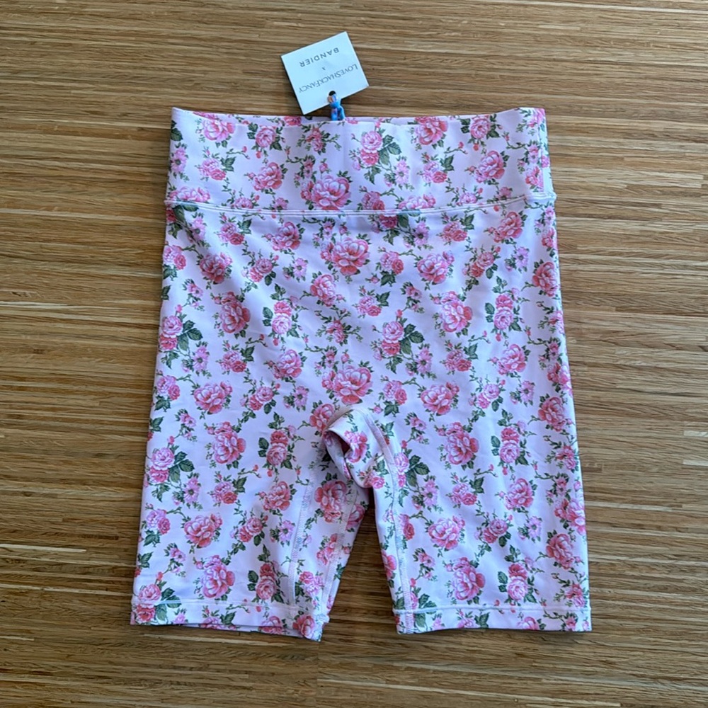NWT Loveshackfancy Bandier bike shorts